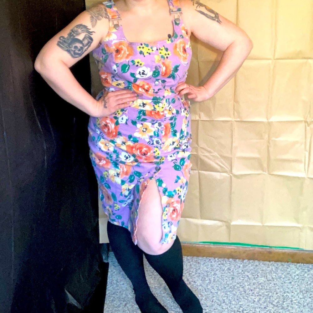 City Chic denim overall dress